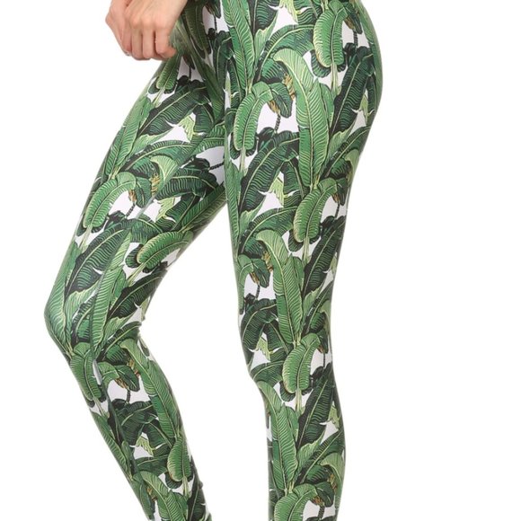 Poprageous Banana Leaf Dream Leggings M - Picture 1 of 6